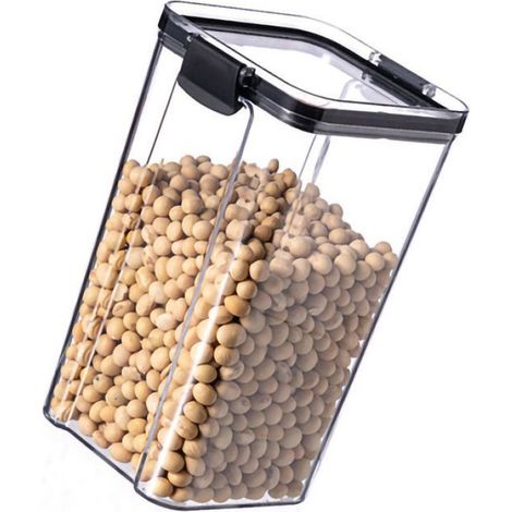 distributeur de nourriture Boîte de stockage de céréales, conteneurs transparents et scellés en meuble boite 1300 ml (1/4)