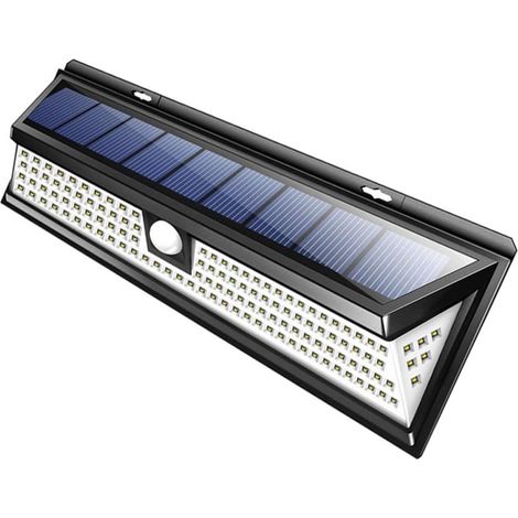 Lampe Murale Solaire Extérieure à Détecteur de Mouvement 118 LED Smd Blanc Froid Étanche, Applique Solaire pour Jardin et Éclairage de Sécurité, Éclairage Extérieur Automatique (1/5)