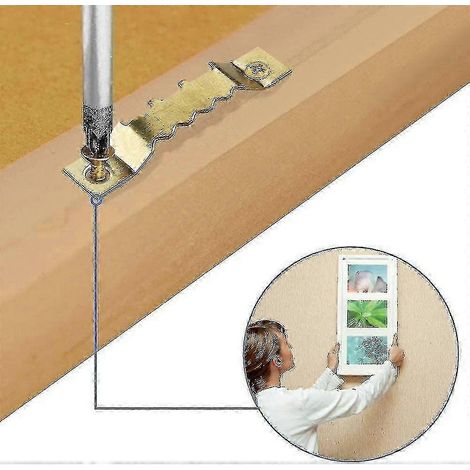 Kit de 100 attaches en dents de scie 25x12mm pour cadres photo (1/4)