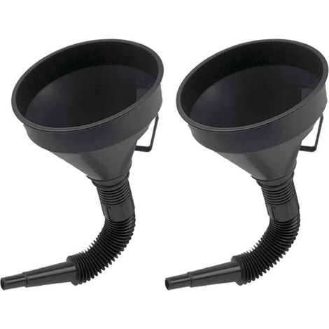 2 Pièces Grands Entonnoir Essence Entonnoir Huile Moteur en Plastique Flexible Entonnoir Filtre avec Filtre pour Moto Voiture Essence et Usages Domestiques