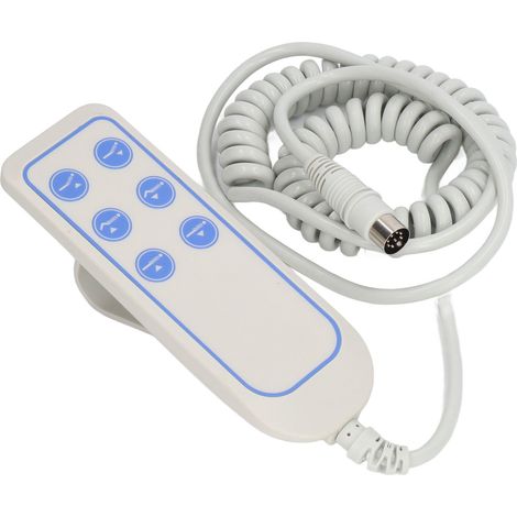 Commande manuelle électrique pour lit releveur, en PVC IP66 résistant à l'usure, pour fauteuil releveur d'hôpital (8 broches) (1/5)