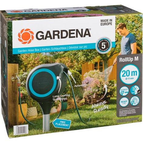Gardena 18614-20 Garten-Schlauchbox RollUp M 20m Schlauchtrommel Gartenschlauch