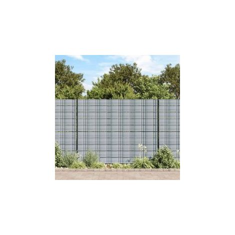Brises-vues de jardin 10 pcs gris 252,5x19 PVC (1/5)