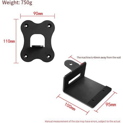 Deux supports muraux/supports de remplacement/supports d'enceintes (noirs) pour enceintes Sonos Era 300. (1/3)