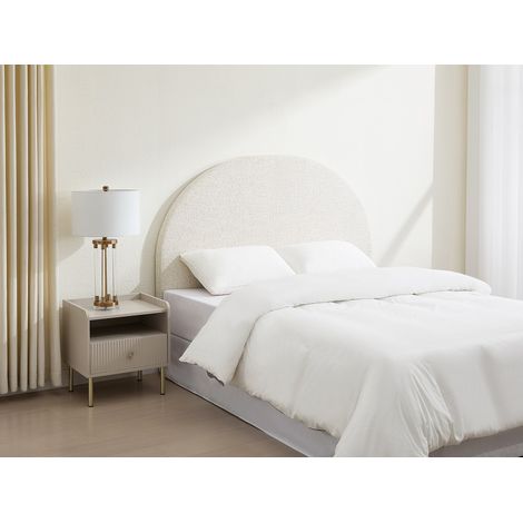 Testata letto 180 cm Tessuto testurizzato Beige - PANIOTI (1/4)