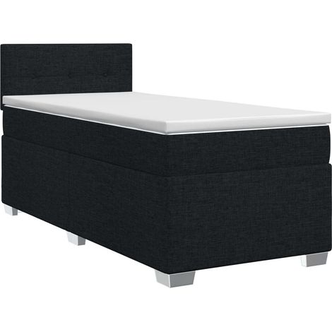 Maison Exclusive - Letto box spring con materasso Nero 90 x 190 cm Tessuto (1/5)