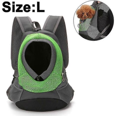 Panneau dorsal de transport pour animaux de compagnie, panneau avant pour chien et chat avec conception respirante pour la tête hors de la cage (1/5)