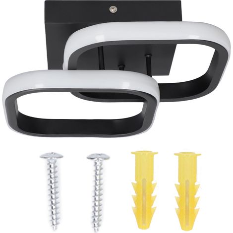 Ortviai Plafonnier LED moderne carré superposé en fer et PVC – blanc, 20 W, 85-265 V, pour chambre/salon/couloir (1/5)