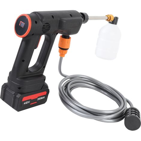 Nettoyeur haute pression sans fil 900 PSI, nettoyeur électrique portatif, buse 6 en 1, batterie 21,8 Ah pour le lavage de voiture et l'arrosage des plantes, prise UE (1/5)