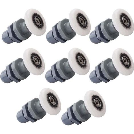 8 Pcs Roulette Porte Douche Coulissante 19mm Rouleaux pour Salle de Bains Roulettes Coulissantes Porte en Verre (1/4)