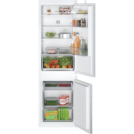 Bosch Serie 2 KIV86NSE0. Capacità netta totale: 267 L. Cerniera porta: Destra. Classe climatica: SN-ST, Emissione acustica: 35 dB. Capacità netta frigorifero: 183 L, Sistema Multi-Airflow (frigorif... (1/2)