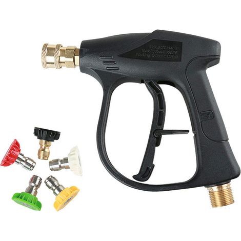 Hidrolavadora DaMohony de 4000 PSI, 5 boquillas, conexión rápida de 1/4", M22 (14 mm), pistola para lavado de autos, multicolor (1/5)