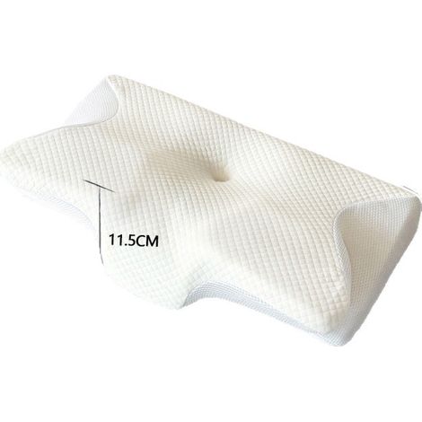 Oreiller ergonomique en mousse à mémoire de forme en forme de papillon (blanc)-AquaForge (1/5)