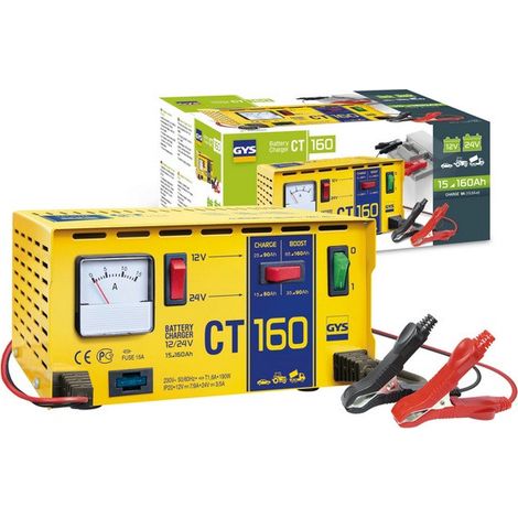 Chargeur batterie traditionnel 12V 24V - CT 160 - Gys (1/4)