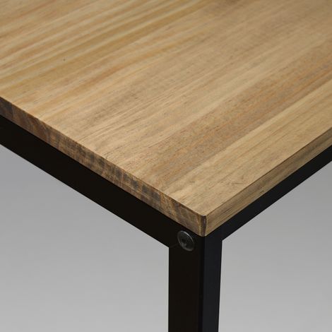 Mesa Centro ECO Three 70x45x40cm Negra en madera maciza de pino acabado vintage estilo industrial Box Furniture