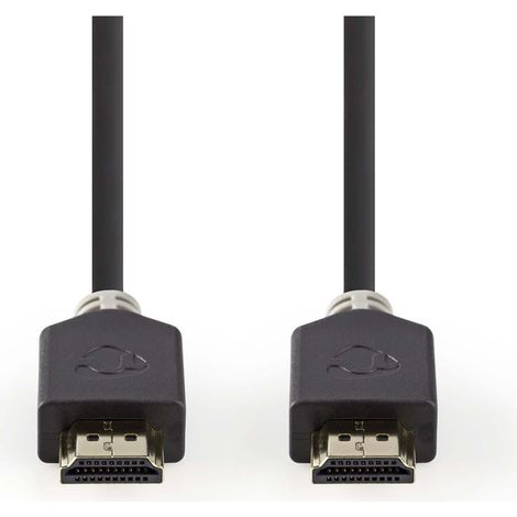 nedis CVBW35000BK10 câble HDMI antracite 1 mètre (1/2)