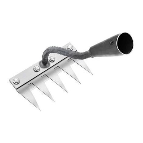 Râteau de Désherbage Multifonction en Métal, Râteau De Jardin 5 Dents, Râteau De Jardin Portable pour Désherber, Outillage De Jardin pour Désherber/Ameublir/Semence (sans Manche) 5 Dents (1/5)