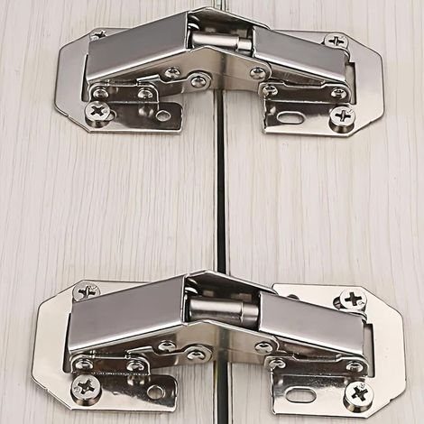 Lot de 2 charnières en acier laminé à froid de 7,6 cm Quincaillerie de porte à charnière à ressort pour placard, armoire et meubles (1/5)