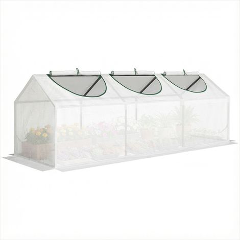 Serre de jardin Housse en PE 140 g m² avec structure acier (1/5)