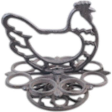 20cm Hen Decoration - Cast Iron - L18 x W14 x H20 cm