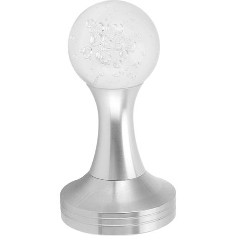 Tasseur à café en forme de boule de cristal, base en acier inoxydable, marteau pour cuisine et café, pilier argenté de 51 mm / 2 pouces (1/5)