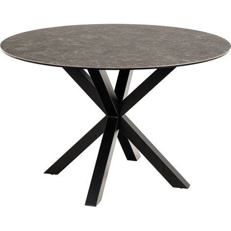 Heaven Esstisch Ø119 cm Keramik schwarz.