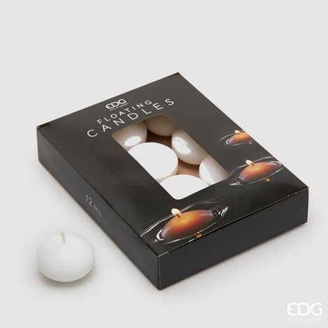 Candele galleggianti bianche decorative Ø 5 confezione 12 pezzi (1/5)