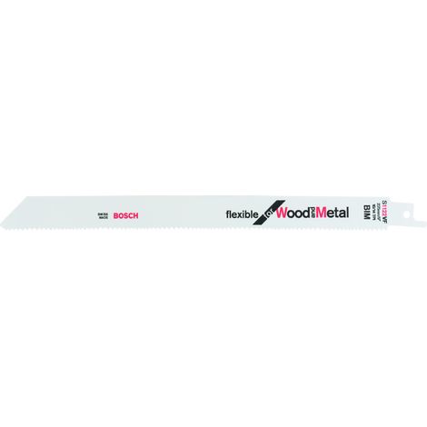 Bosch Säbelsägeblatt S 1122 VF, Flexible for Wood and Metal, 25er-Pack