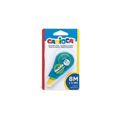 Carioca TAPE CORRECTOR - Opaker, sofort wiederbeschreibbarer Bandkorrektor. Perfekt zum Radieren. Enthält 1 Korrektor 8mx5mm. Farbe des Korrektors in Rot