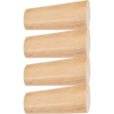 Lot de 2 pieds de meuble et de canapé en bois kaki de rechange (1/5)