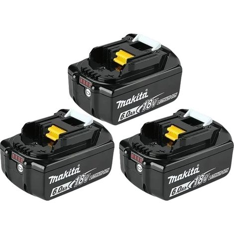 Akkus für Elektrowerkzeuge, wiederaufladbar, Li-Ion, kompatibel mit verschiedenen Modellen, 3PCS 6.0Ah Batterien (1/2)