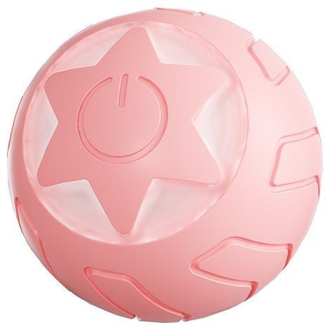 1 PC Pink Interactive Cat Toy Ball for Smart Cats with Automatic Rolling, Changing LED Lights, 2 Modes, Type-C Rechargeable (1/5)