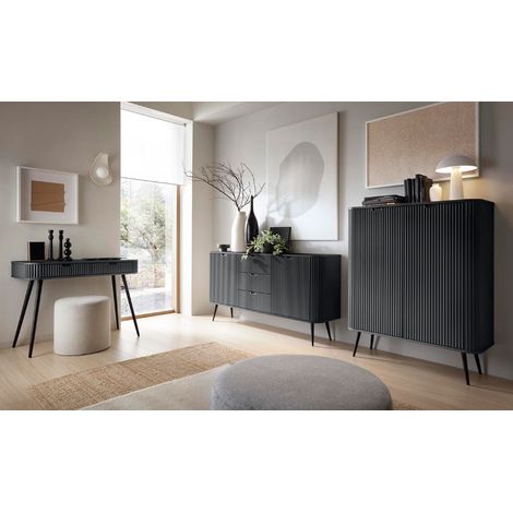 Ensemble meuble TV ZOVA Couleur Noir (1/4)
