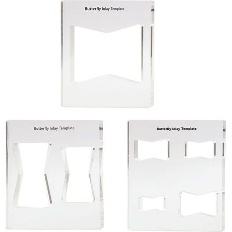 3Pcs Decorative Woodworking Templates, 7 in 1 Bow Tie Decorative Templates NPTERBL