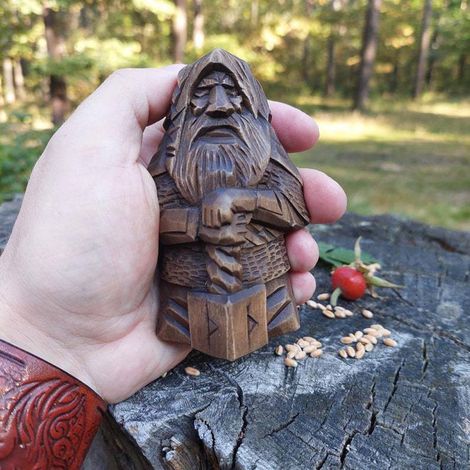 Wikinger-Odin-Thor-Figur aus Kunstharz für die Gartendekoration im Innen- und Außenbereich (1/5)