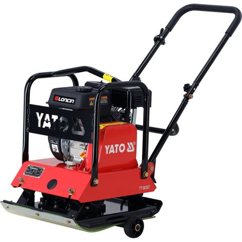 Vibrationsplatte, Loncin 6,5 PS Motor, Gummimatte, 550x440mm, 88kg (1/5)
