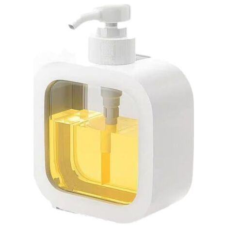 2pcs Distributeur Savon,  Flacon Pompe Vide 300ml, Distributeur Liquide Vaisselle Distributeur Shampoing et Gel Douche Salle de Bain, Cuisine Distributeur Produit Vaisselle (1/5)
