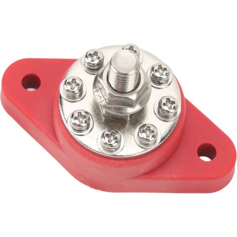 Répartiteur de bornes 8 plots M10 pour batterie voiture camping-car bateau camion 12V 48V (1/5)