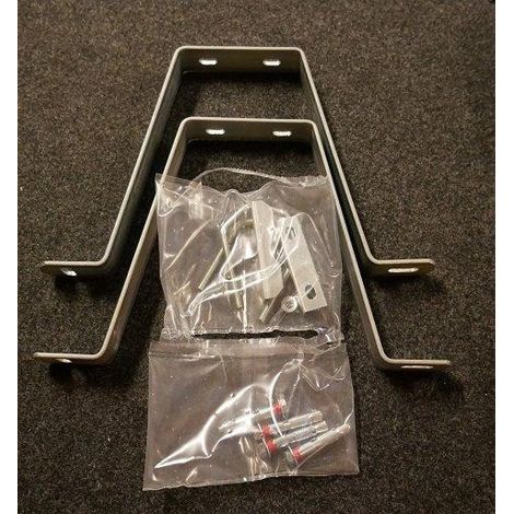 Pack de fixation murale pour antenne TV double déport 250mm acier galvanisé 4 chevilles métal 80mm pack F1