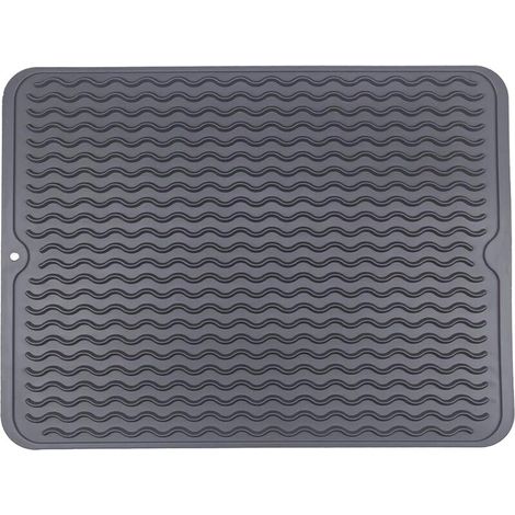 Tapis de Séchage Pour La Cuisine, Tapis Egouttoir Vaisselle, Tapis de Séchage en Silicone écologique, Résistant à La Chaleur, Antidérapant et va au Lave-Vaisselle 40x30cm (1/5)