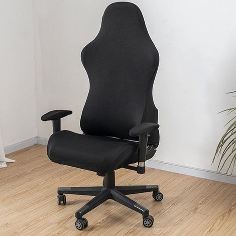 Housse de chaise gaming, housse élastique pour chaise gaming, housse universelle pour chaise de bureau, lavable, pour bureaux, salons, chambres, etc., rouge bordeaux. (1/5)