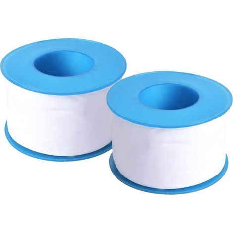 Ruban d’étanchéité PTFE (téflon) – 2 rouleaux de 50 mm × 30 m, blanc, résistant à la chaleur, pour filetages gaz, eau et robinets (1/4)