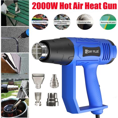 Pistolet à air chaud 2000w ventilateur à air chaud sèche - cheveux à air chaud brasé buse de soufflage peinture DIY
