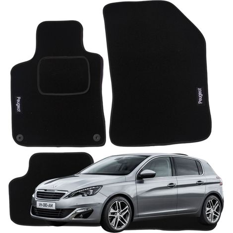 Tapis de sol en velours pour Peugeot 308 Berline (2013-2021), logo B en relief (1/5)