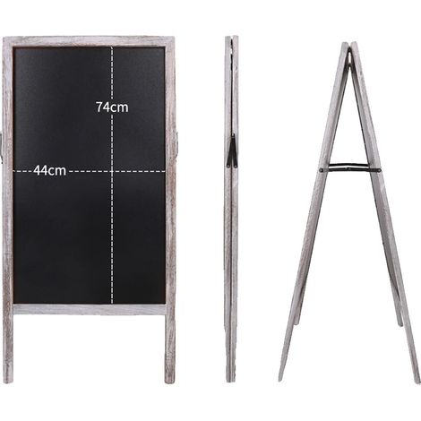 Tableau noir, double face, design pliable, Blanc cassé, 4032 pouces-b (1/2)