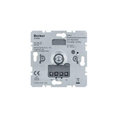 Regulador dali con fuente de alimentacion Rotativo Berker by Hager 2998
