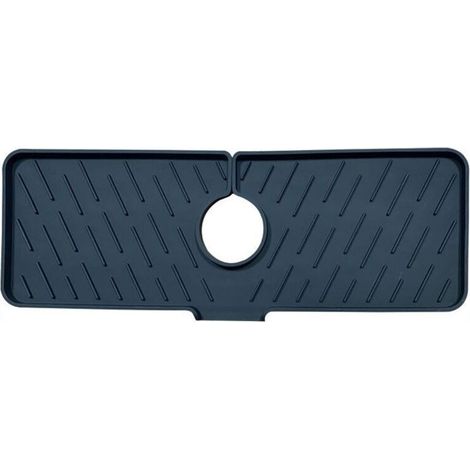 Tapis De Robinet,Tapis Pour Robinet De Cuisine,Tapis Absorbant Pour Robinet,Tampon De Vidange D'éVier,Tampon De Vidange De Qualité Alimentaire (Noir) (1/5)