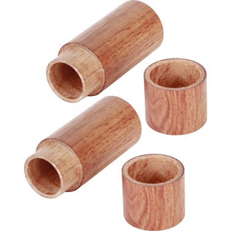 Lot de 10 boîtes cylindriques en bois pour huiles essentielles, flacons de rangement et étuis de transport (diamètre extérieur : 2,5 cm). (1/5)
