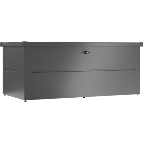 GUARDI Coffre de jardin - taille M - Anthracite - 165x85x69 - acier (1/5)
