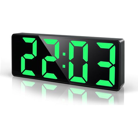 Réveil Numérique 6 virgule 7 pouces LED Horloge Digitale Reveil Matin avec Température Date Luminosité Réglable Snooze Pendules (1/5)